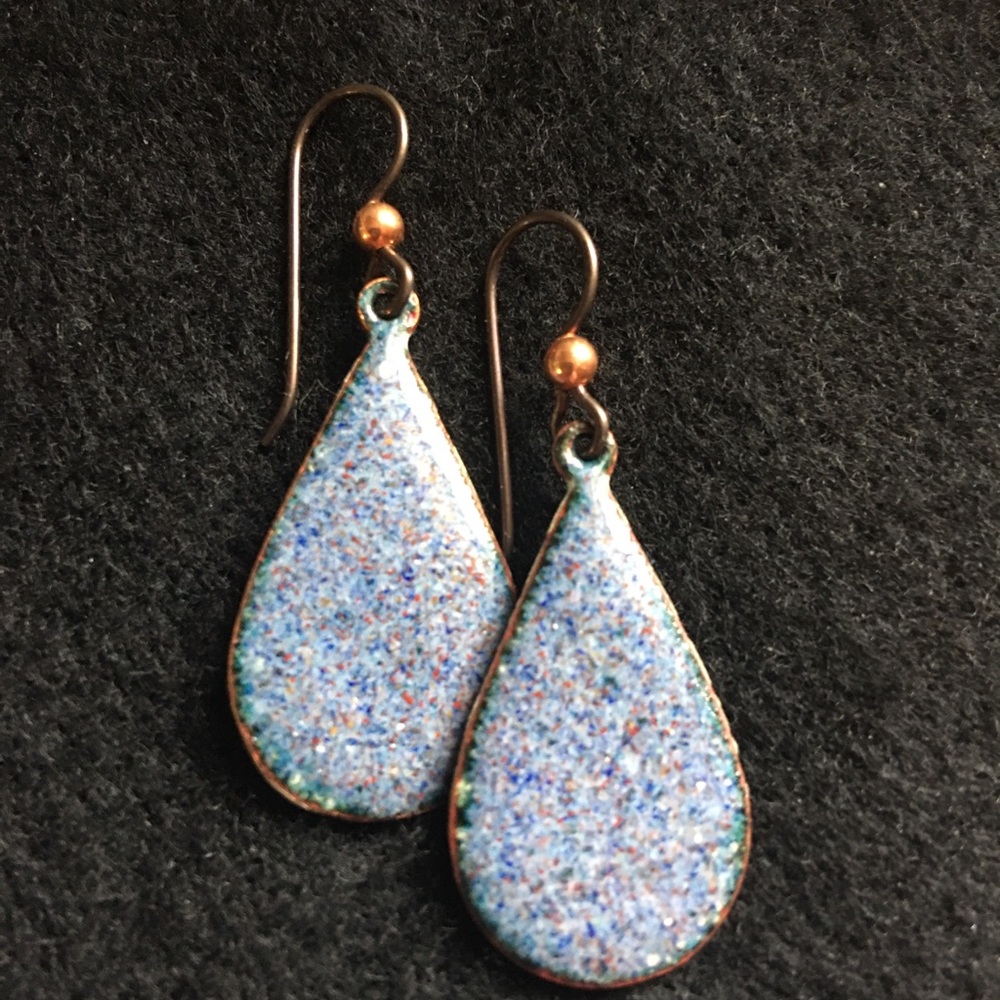 Enameled earrings